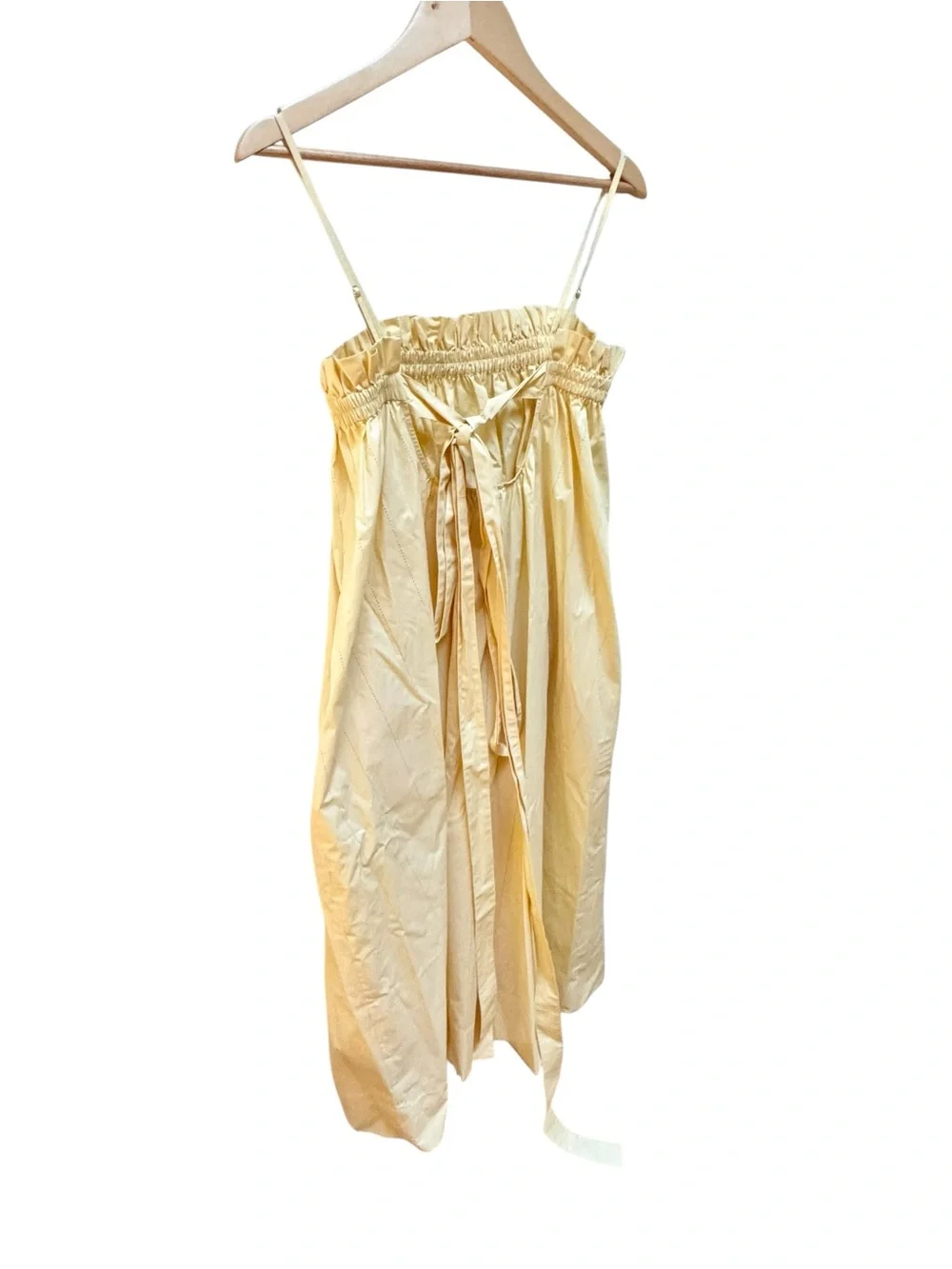 TORY BURCH Ruffle Top Midi Dress In Custard Swirl